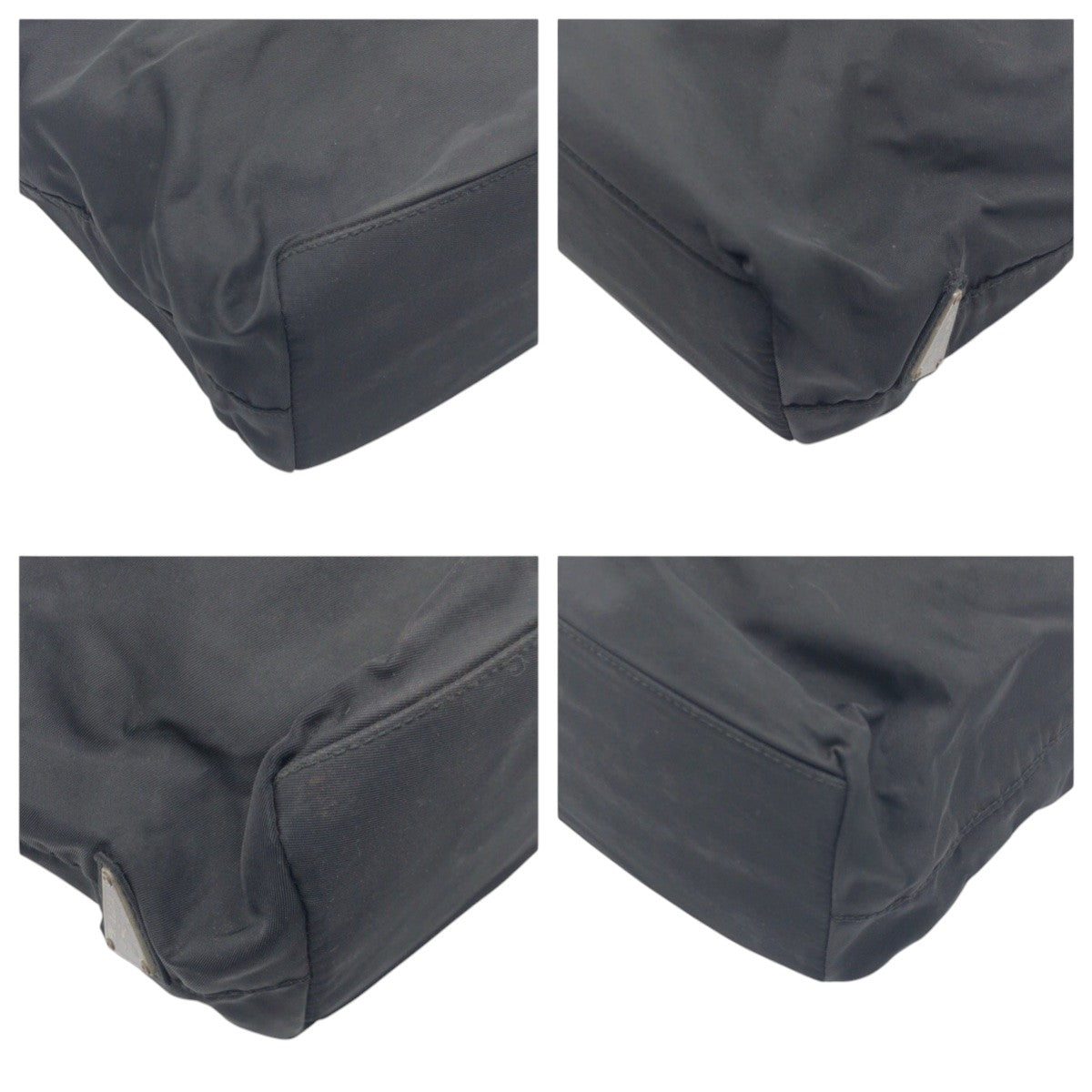 PRADA Handbag Nylon Black black Test Triangular logo