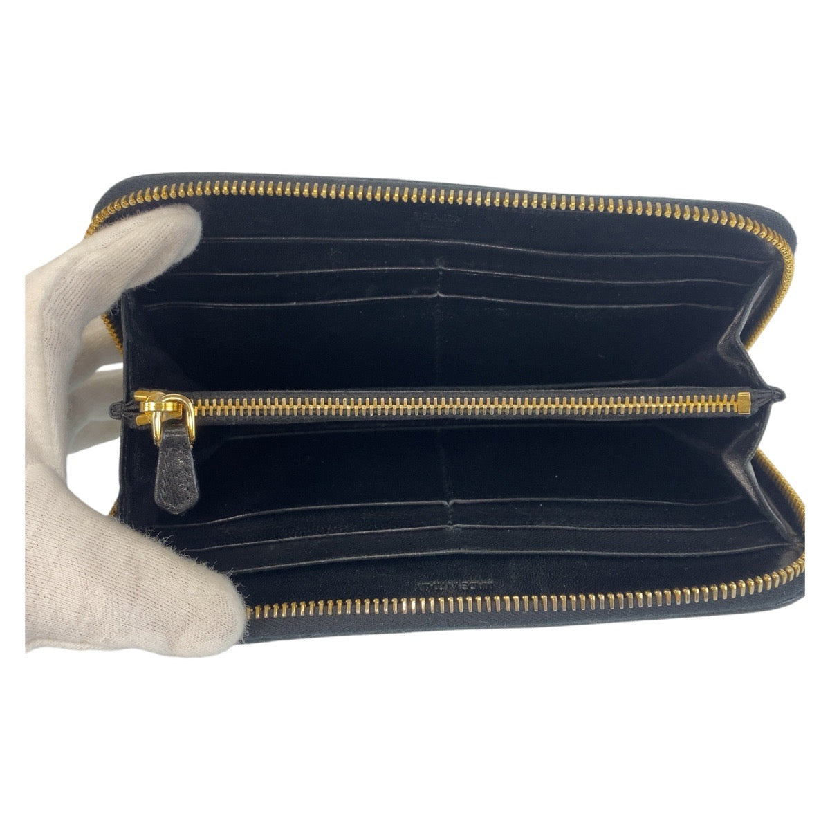 PRADA Long Wallet Purse Nylon black