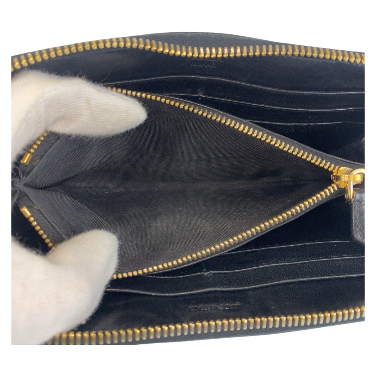 PRADA Long Wallet Purse Nylon black