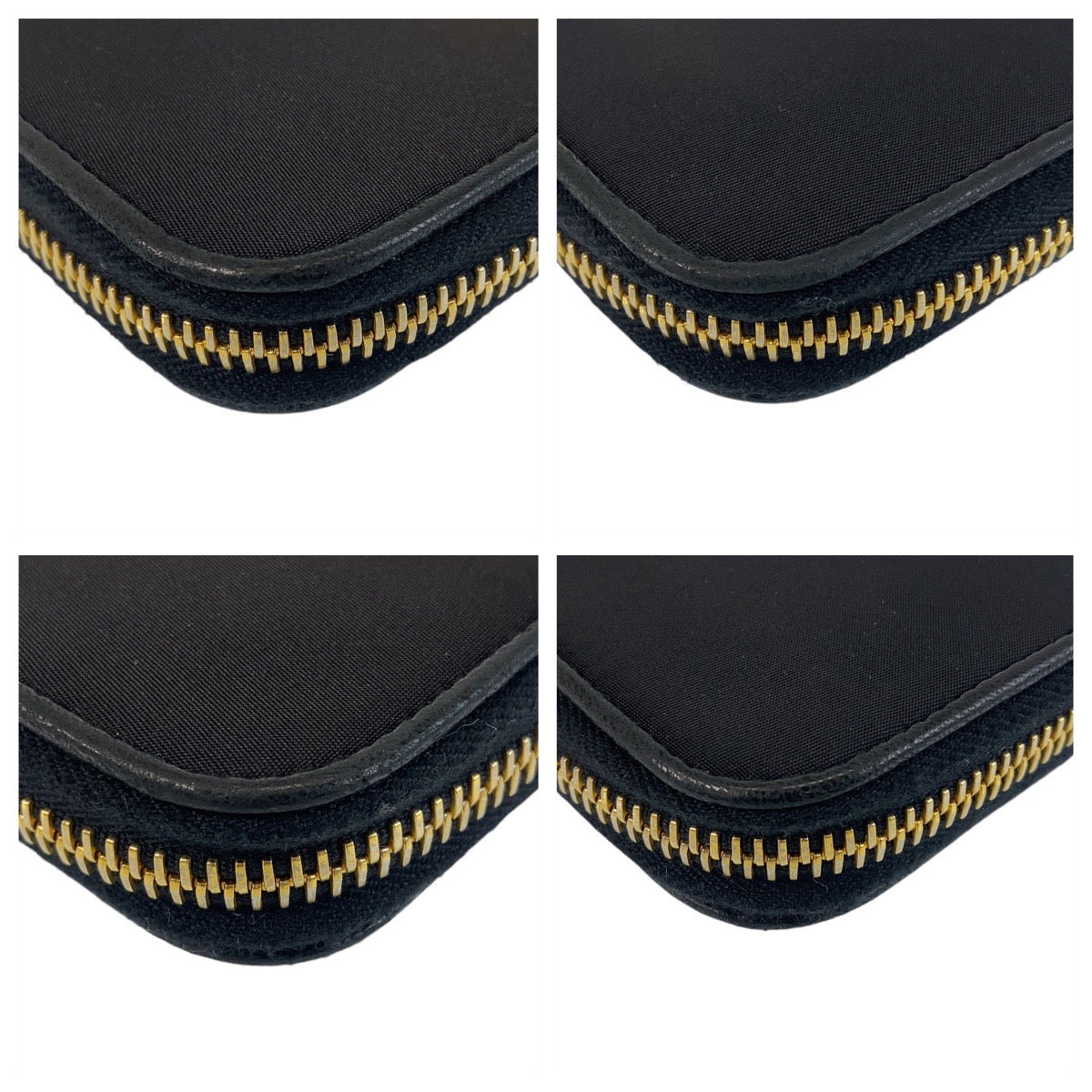 PRADA Long Wallet Purse Nylon black