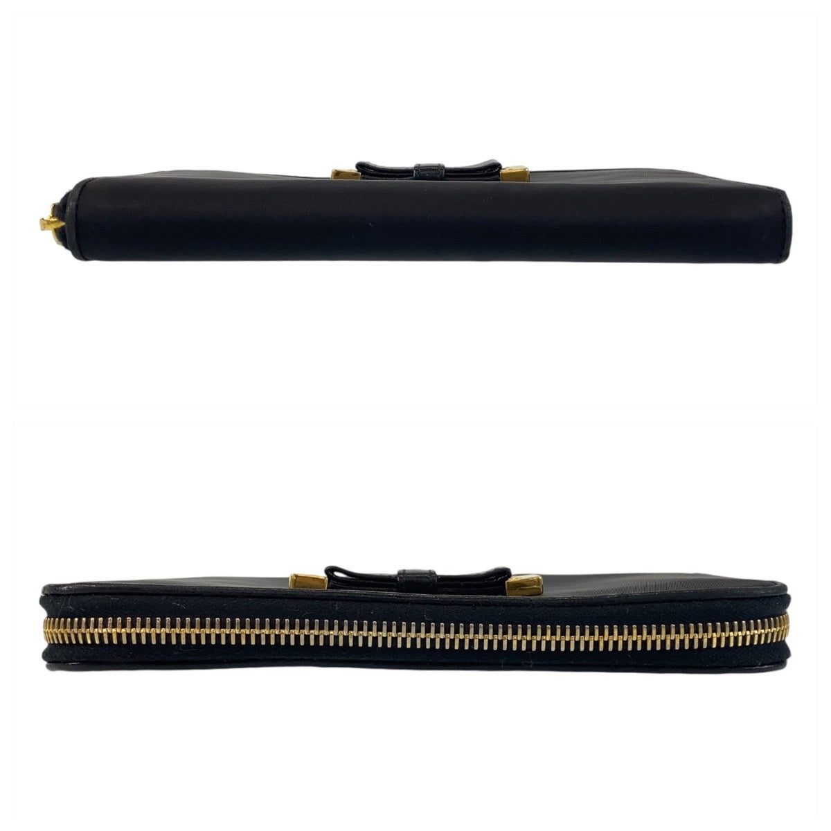 PRADA Long Wallet Purse Nylon black