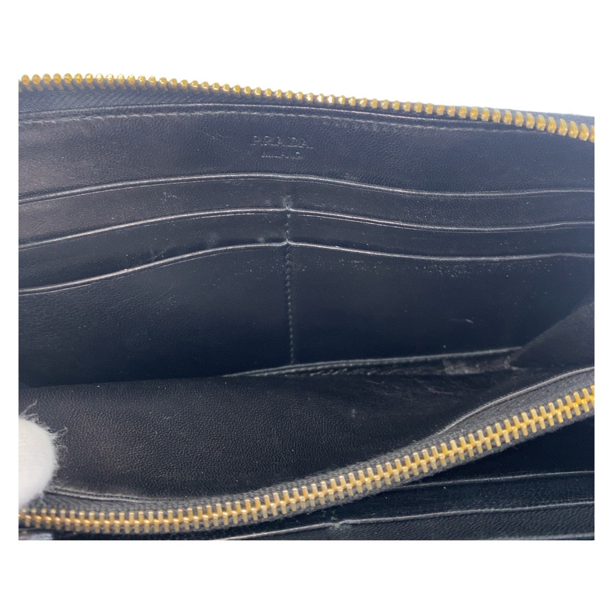 PRADA Long Wallet Purse Nylon black
