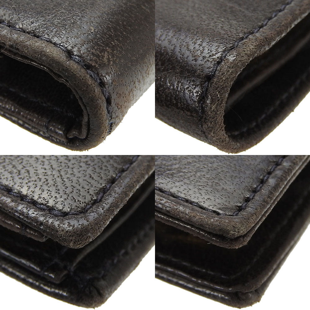 CHANEL Long Wallet Purse lambskin black COCO Mark