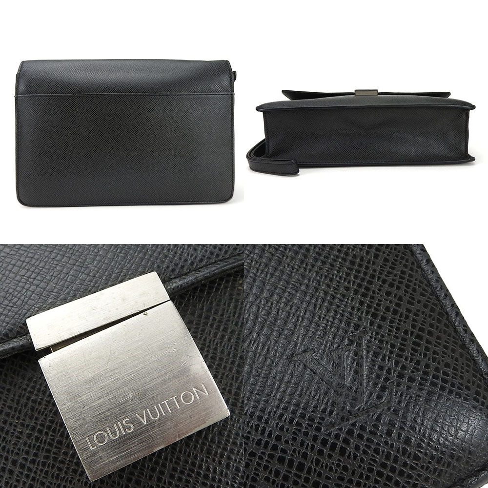 LOUIS VUITTON business bag M30782 Taiga black Selenga