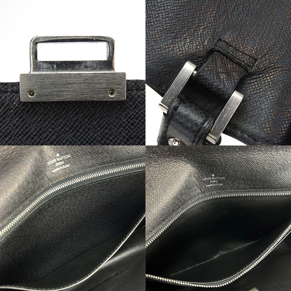 LOUIS VUITTON business bag M30782 Taiga black Selenga
