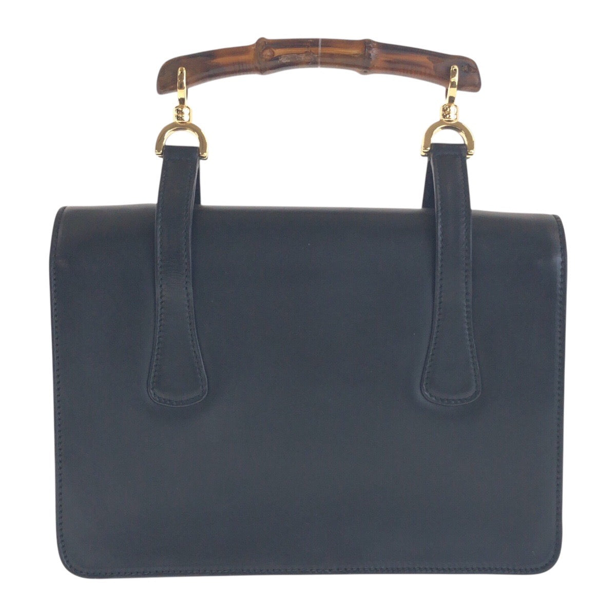 GUCCI Handbag 000 113 0231 leather Black GoldMetal Bamboo