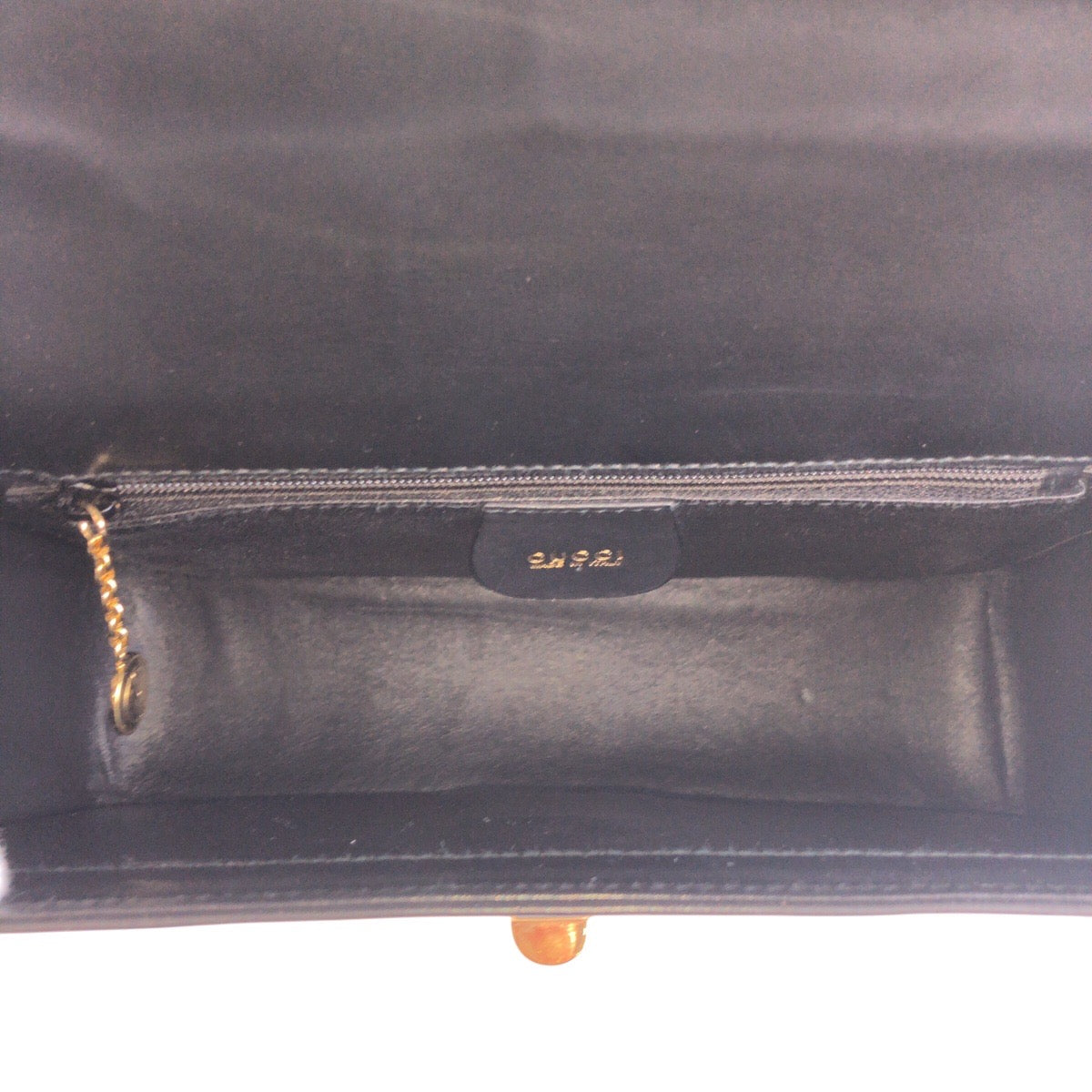 GUCCI Handbag 000 113 0231 leather Black GoldMetal Bamboo