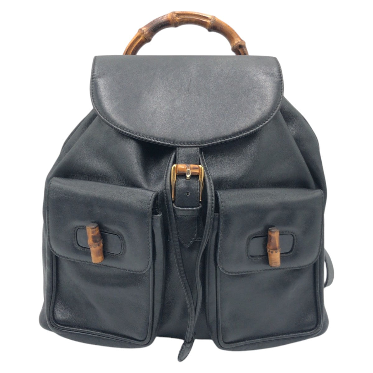 GUCCI Backpack 003 1998 0016 leather Black black Bamboo