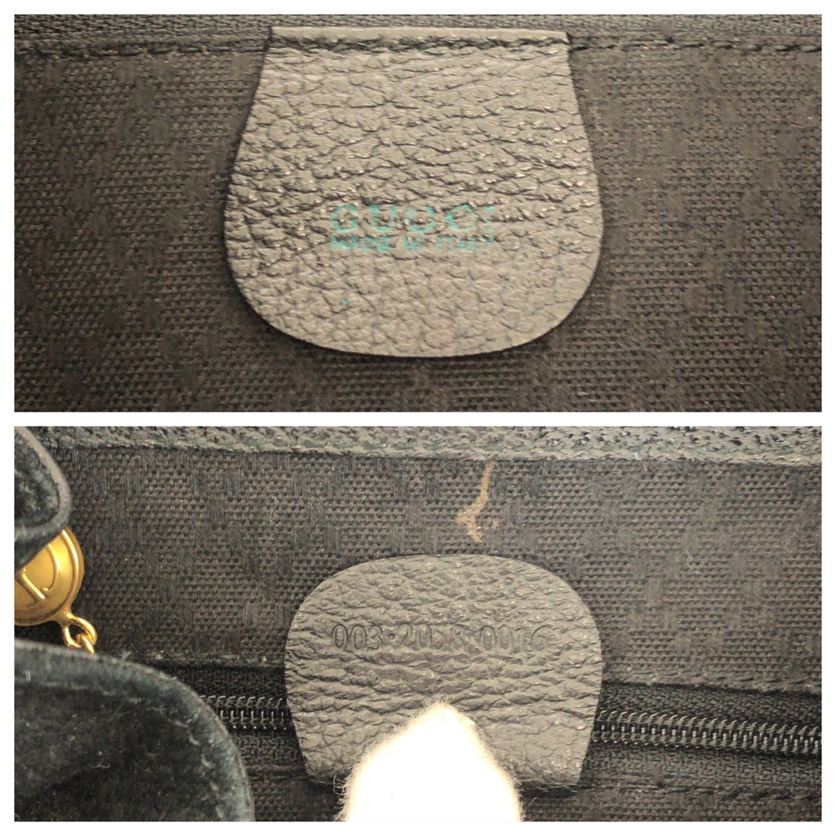GUCCI Backpack 003 2058 Suede black Bamboo