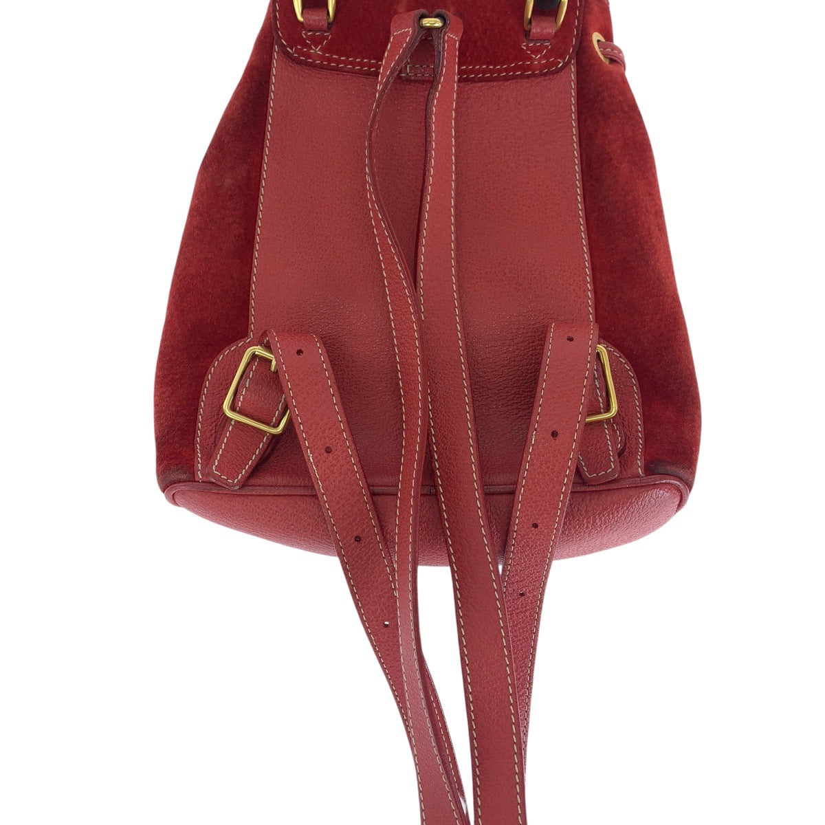 GUCCI Backpack 003 1956 0030 Suede Red Bamboo