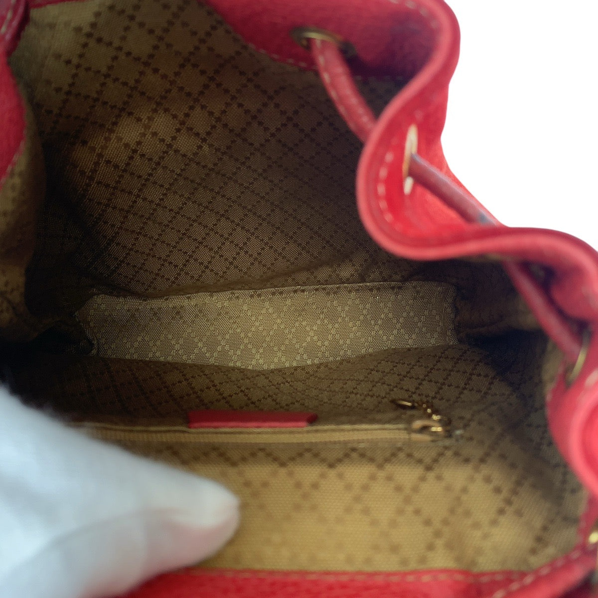 GUCCI Backpack 003 1956 0030 Suede Red Bamboo