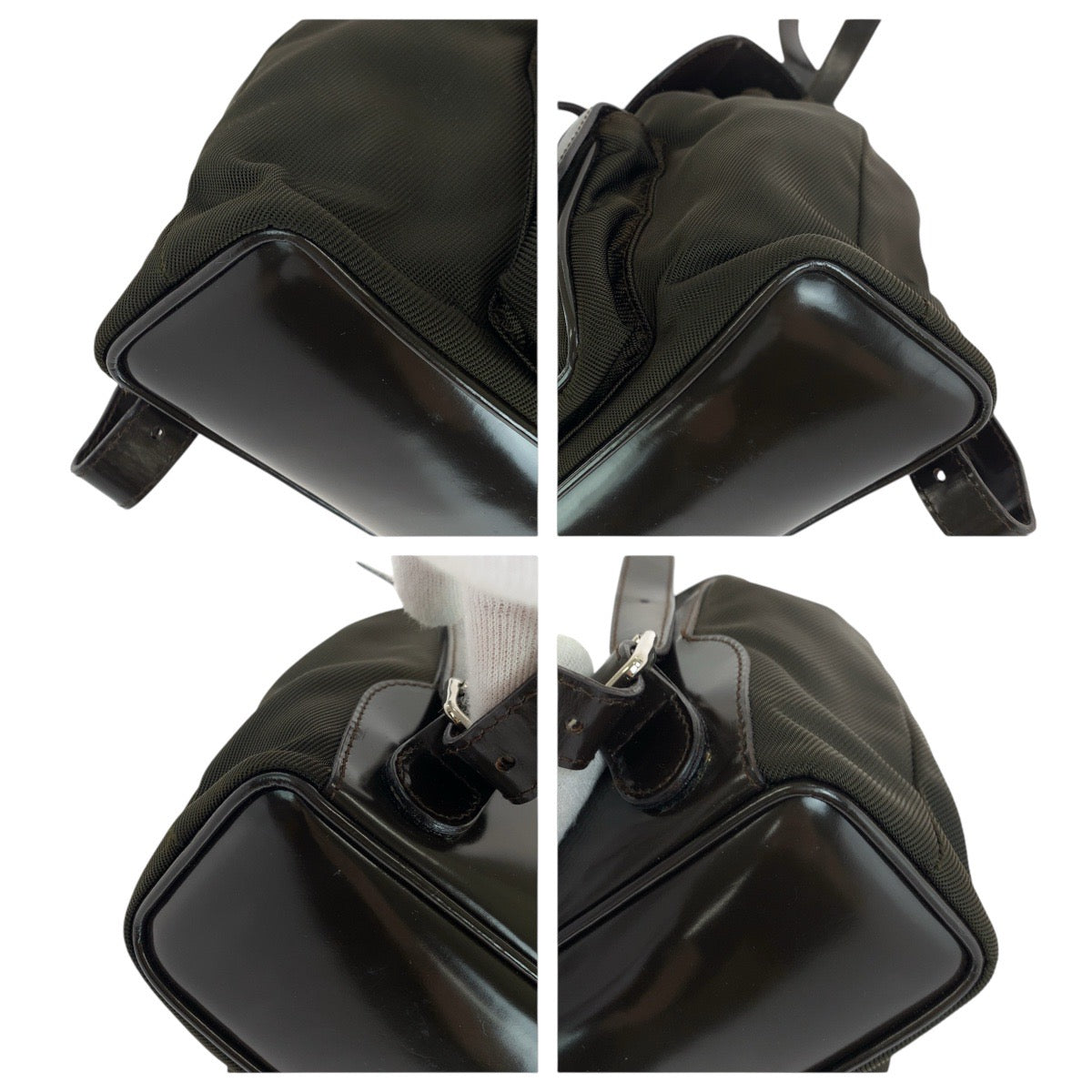 GUCCI Backpack 003 1998 0030 canvas Brown Bamboo