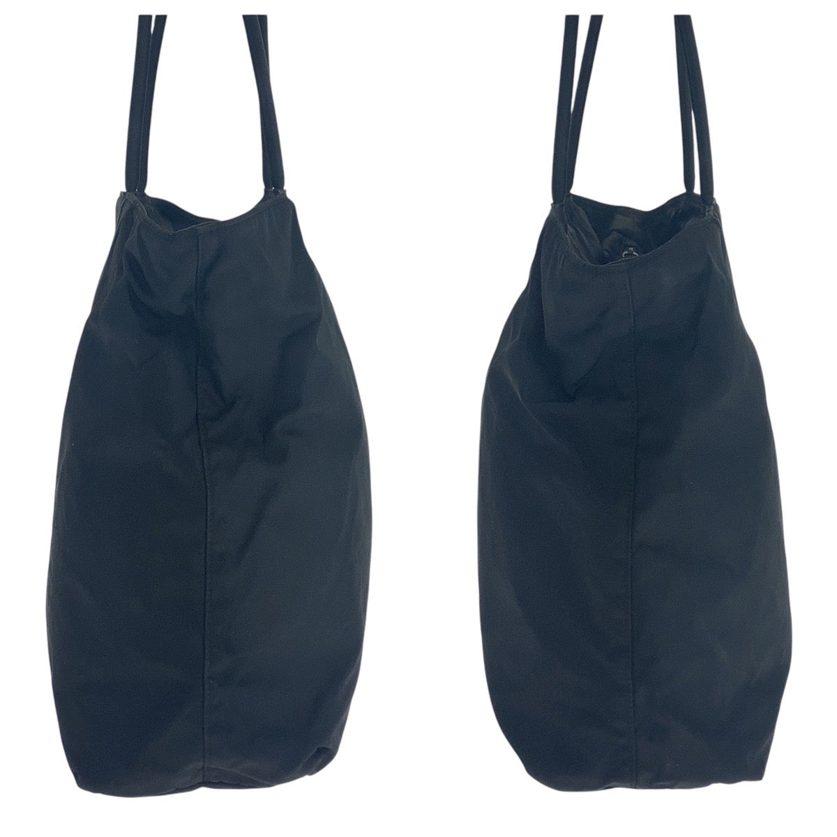 PRADA Shoulder Bag Nylon Black SilverMetal Test Triangle With logo
