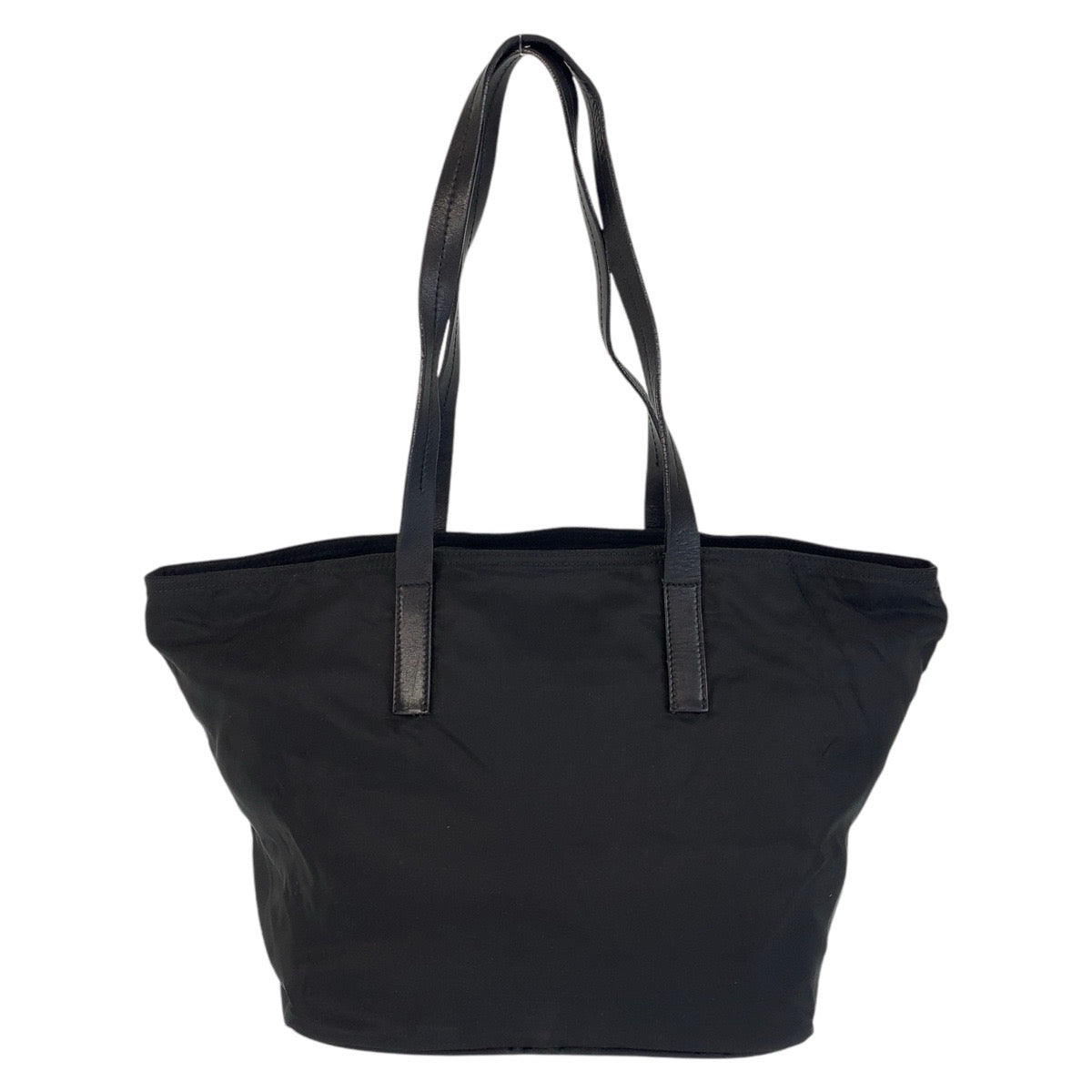 PRADA Tote Bag Nylon Black SilverMetal Test Triangle With logo