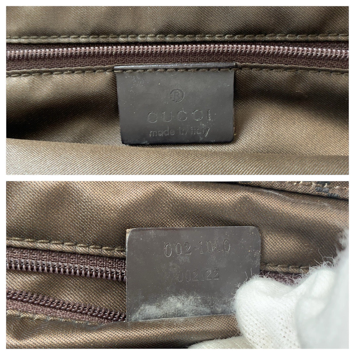 GUCCI Tote Bag 002 1010 GG canvas Brown Silver Metal Bamboo Jumbo GG