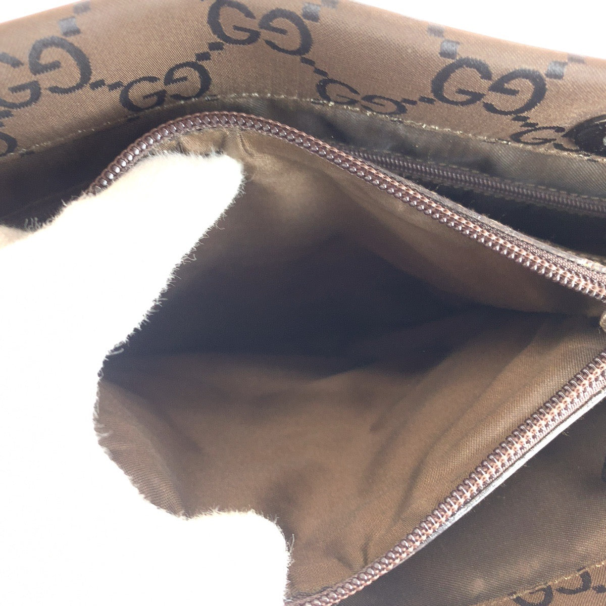 GUCCI Tote Bag 002 1010 GG canvas Brown Silver Metal Bamboo Jumbo GG