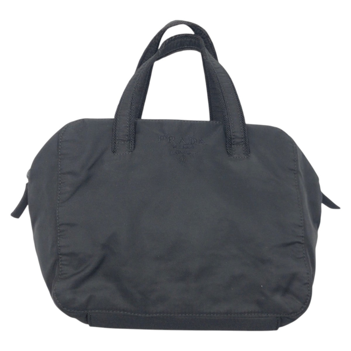 PRADA Handbag Nylon Black black Test Logo embroidery