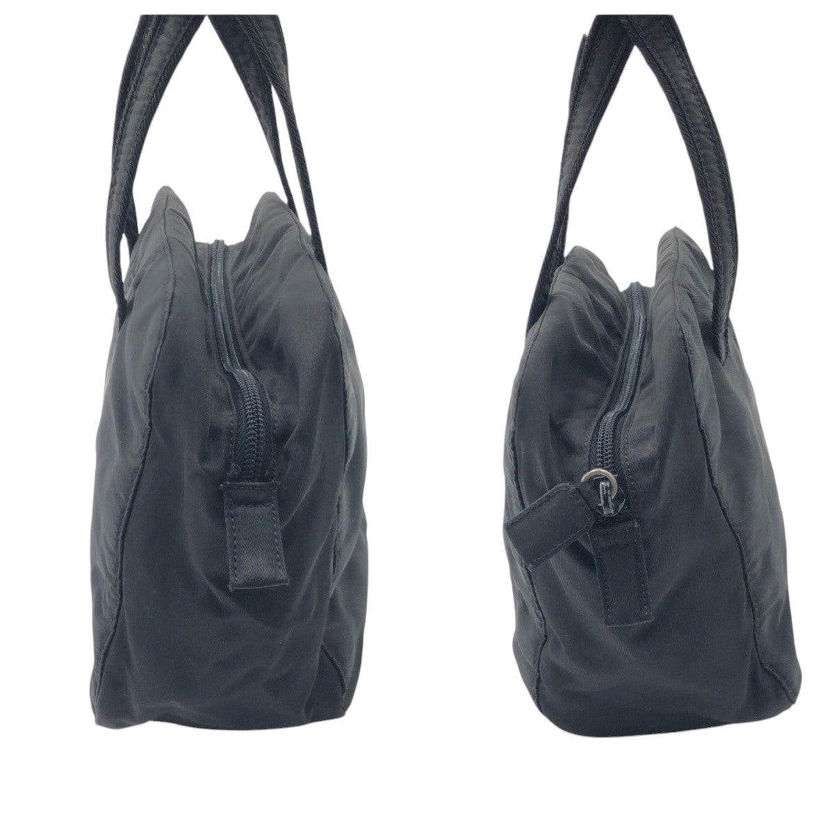 PRADA Handbag Nylon Black black Test Logo embroidery