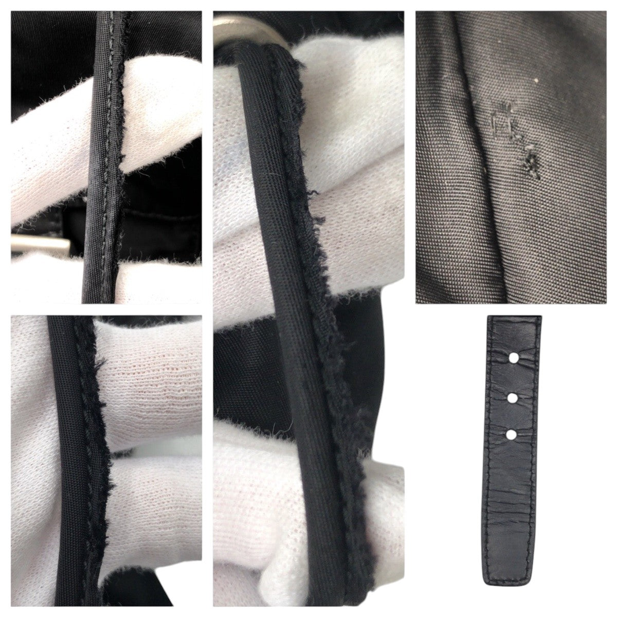 PRADA Backpack Nylon Black black Test Triangular logo