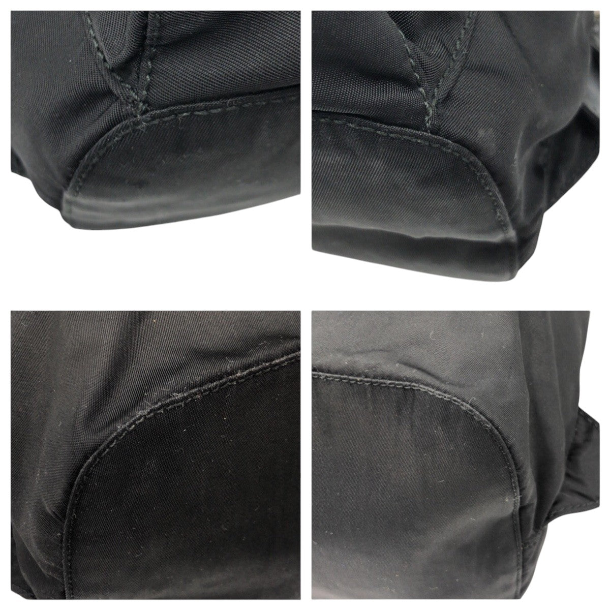 PRADA Backpack Nylon Black black Test Triangular logo