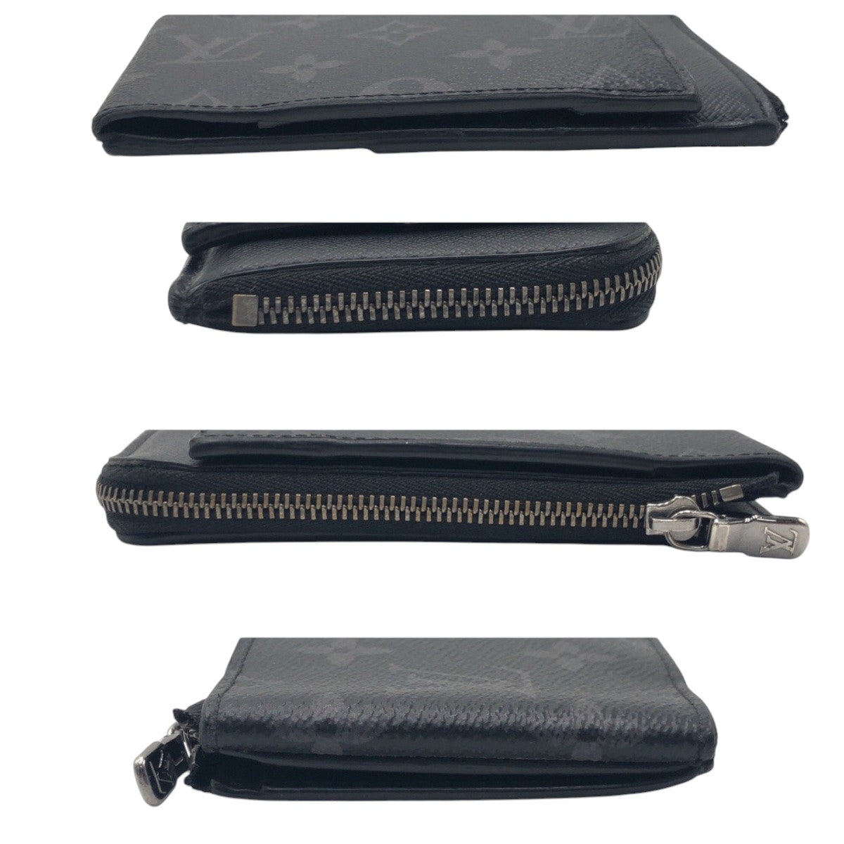 LOUIS VUITTON Bifold Wallet M81568 PVC Black SilverMetal Monogram Eclipse hybrid wallet