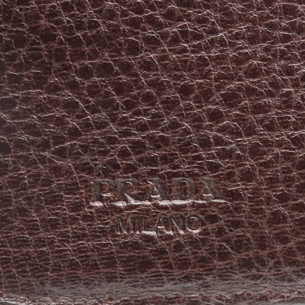 PRADA Bifold Wallet 1M0522 leather Brown