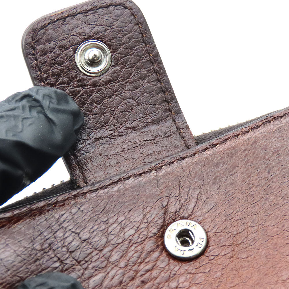 PRADA Bifold Wallet 1M0522 leather Brown