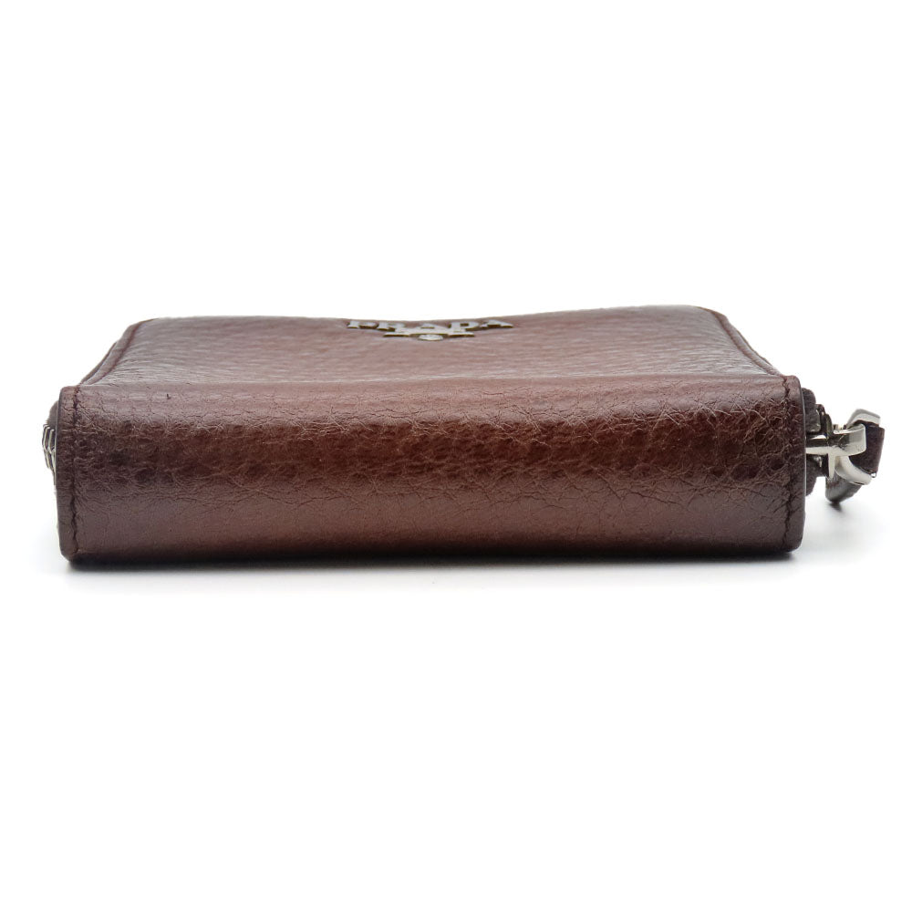 PRADA Bifold Wallet 1M0522 leather Brown