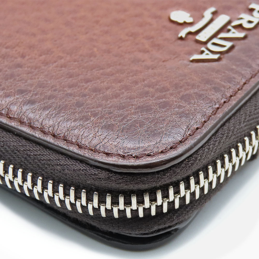 PRADA Bifold Wallet 1M0522 leather Brown