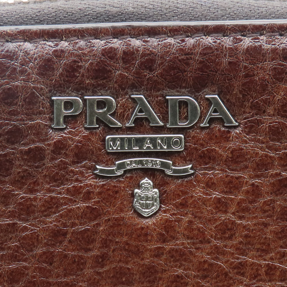 PRADA Bifold Wallet 1M0522 leather Brown