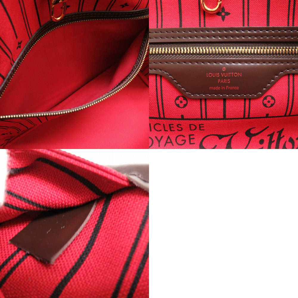 LOUIS VUITTON Tote Bag N51106 Damier canvas Brown Damier Ebene Neverfull GM Women Used Authentic