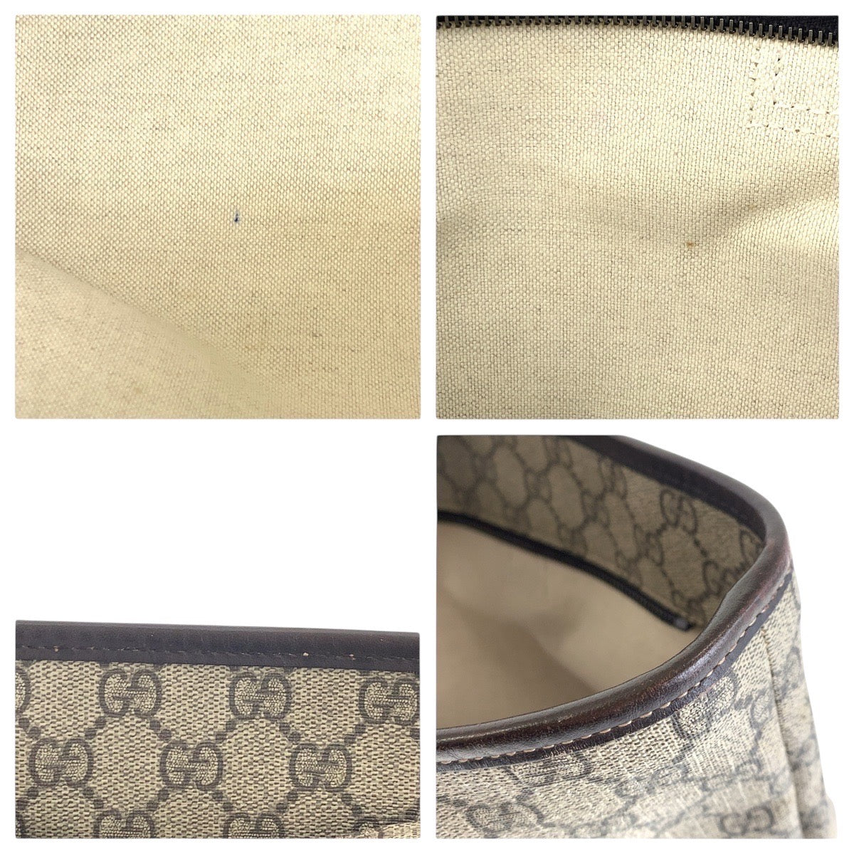 GUCCI Tote Bag 211137 GG Supreme Canvas beige