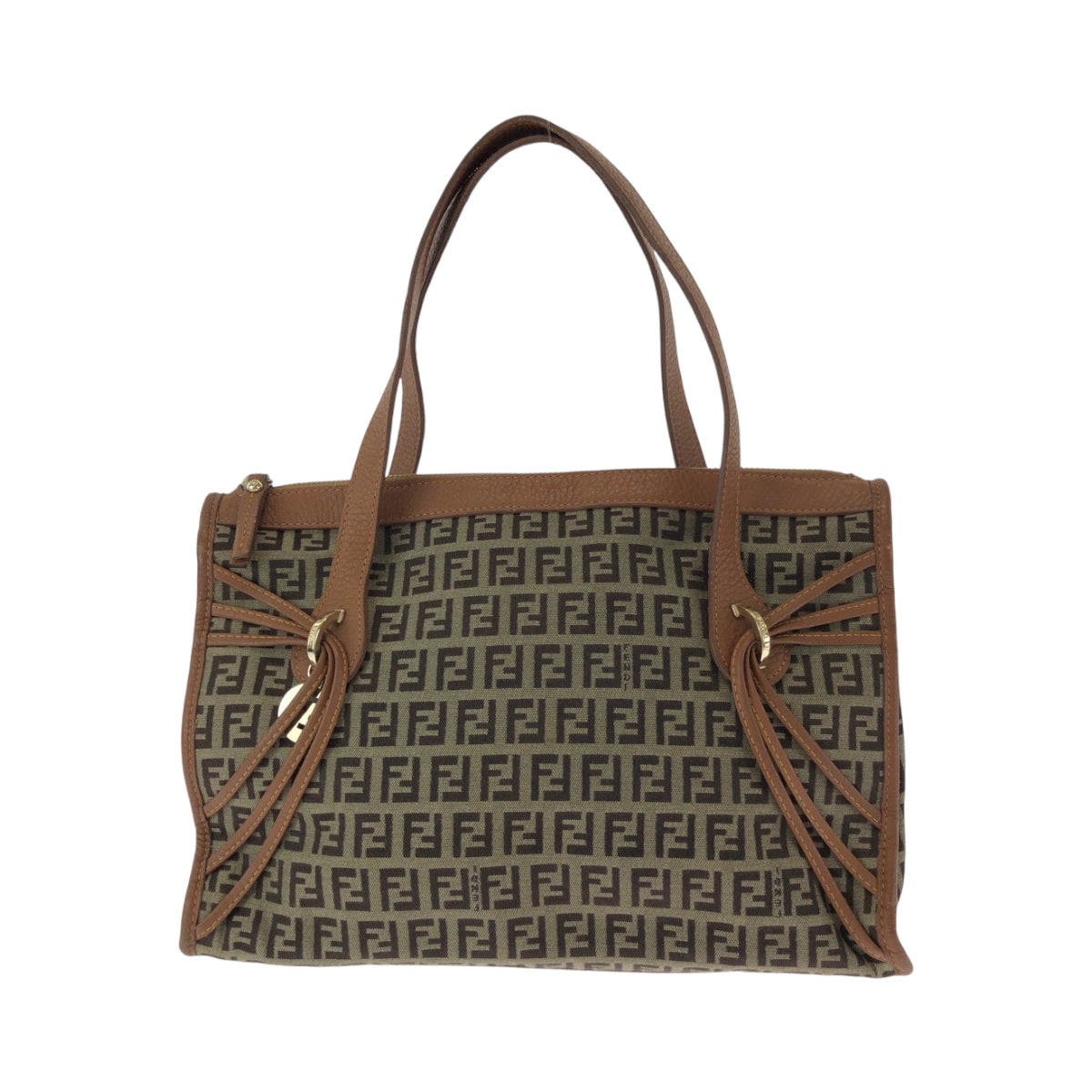 FENDI Tote Bag 8BL070 canvas Brown Zucchino