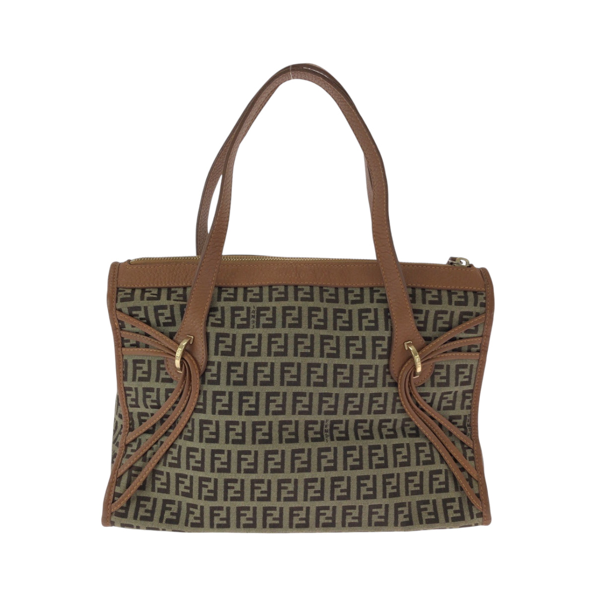 FENDI Tote Bag 8BL070 canvas Brown Zucchino
