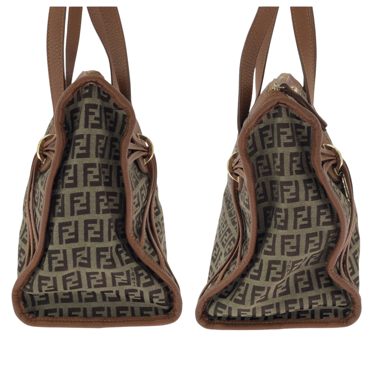 FENDI Tote Bag 8BL070 canvas Brown Zucchino