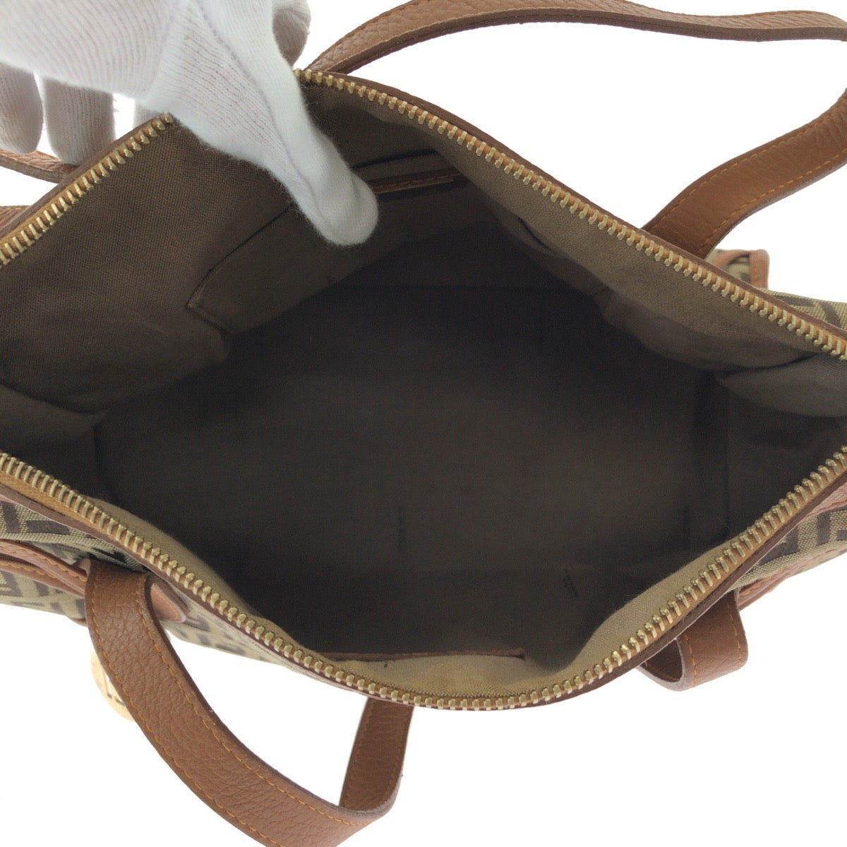 FENDI Tote Bag 8BL070 canvas Brown Zucchino