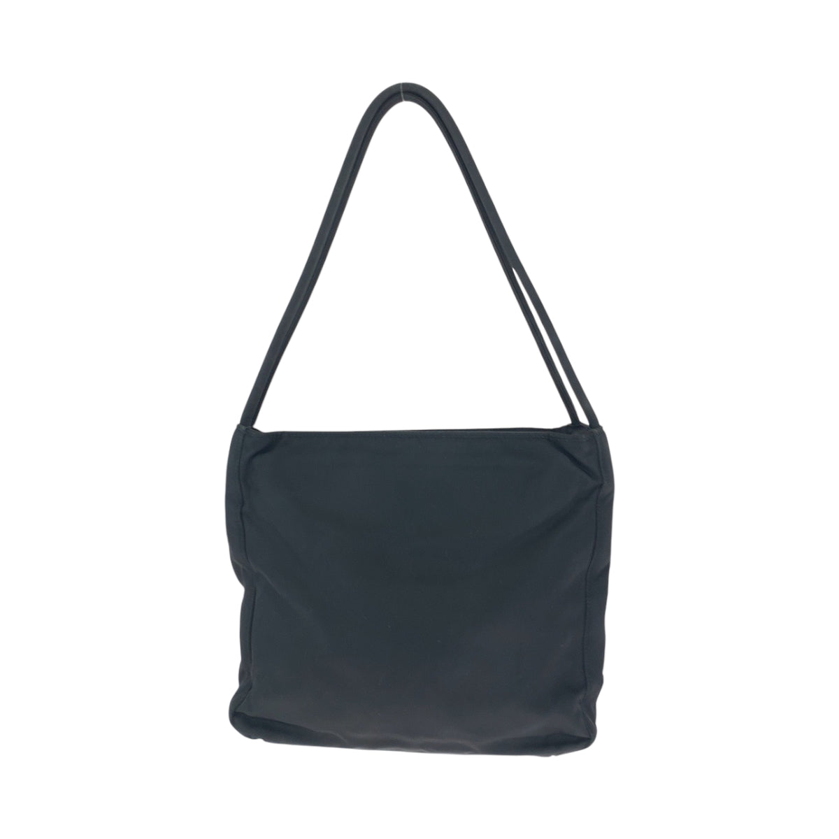 PRADA Tote Bag Nylon Black SilverMetal Test Triangle With logo