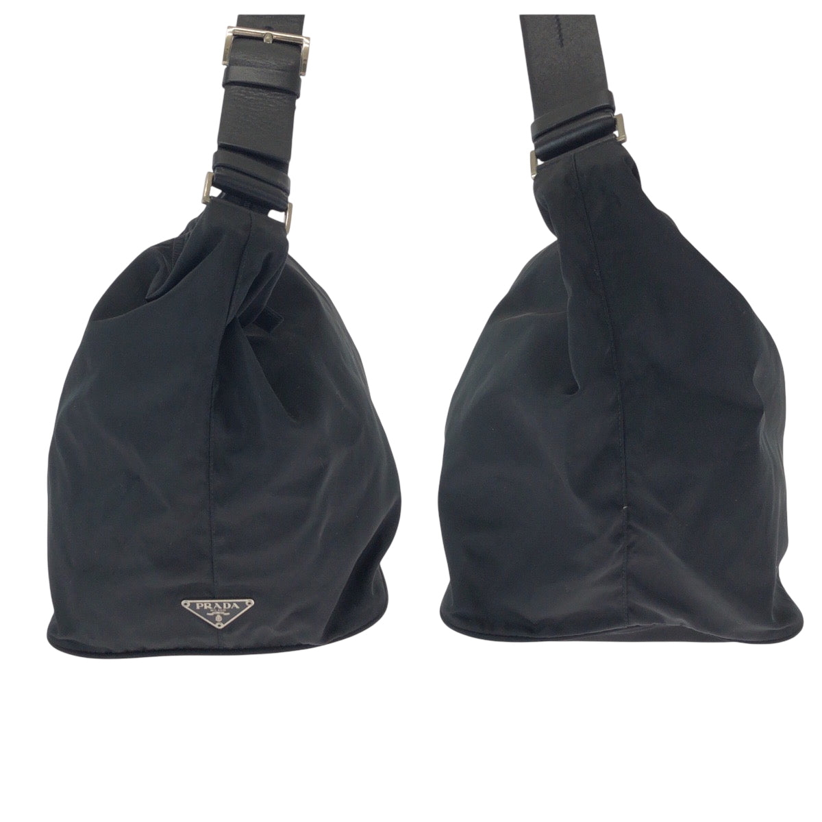 PRADA Handbag Nylon black Test Triangle With logo