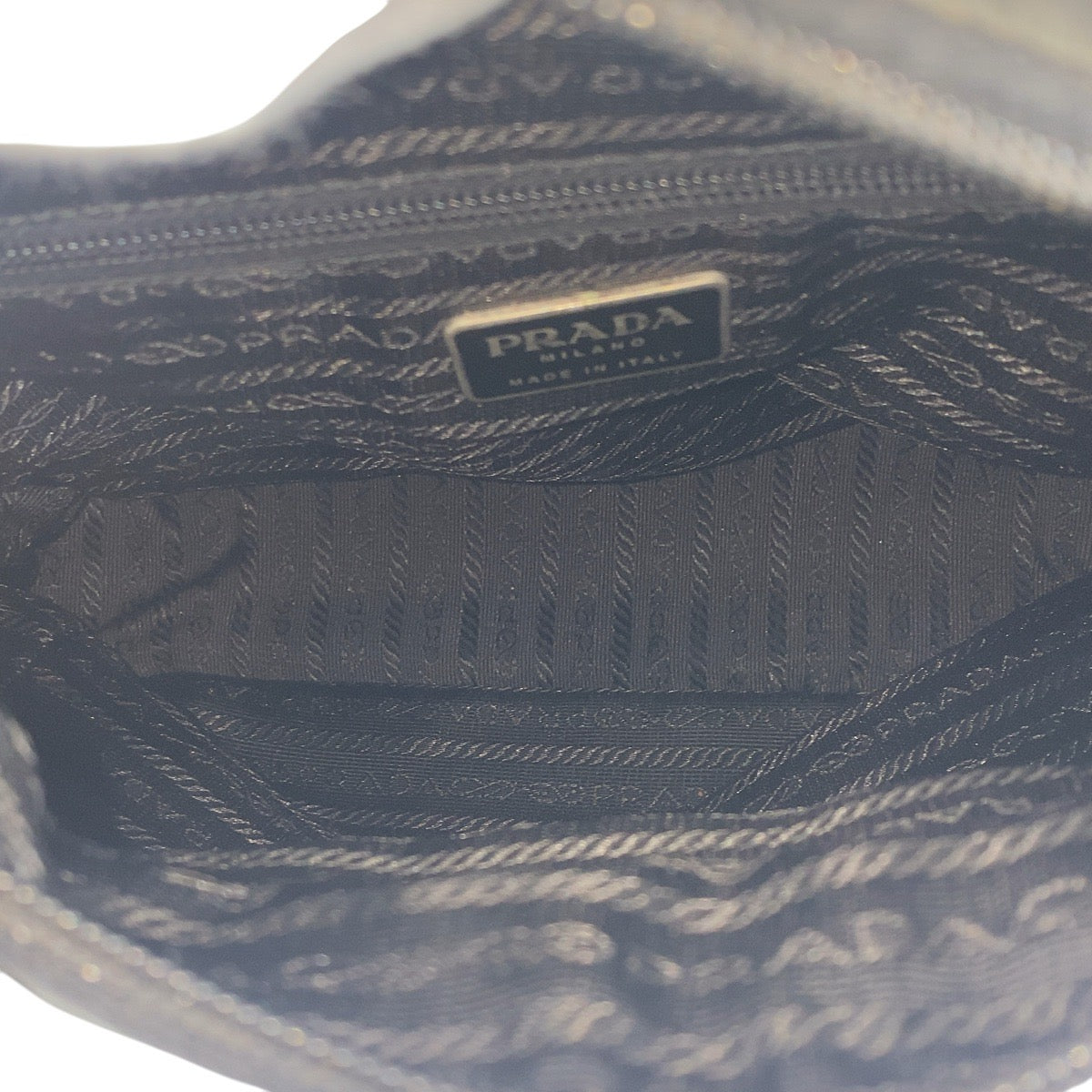 PRADA Tote Bag Nylon black Test Triangle With logo