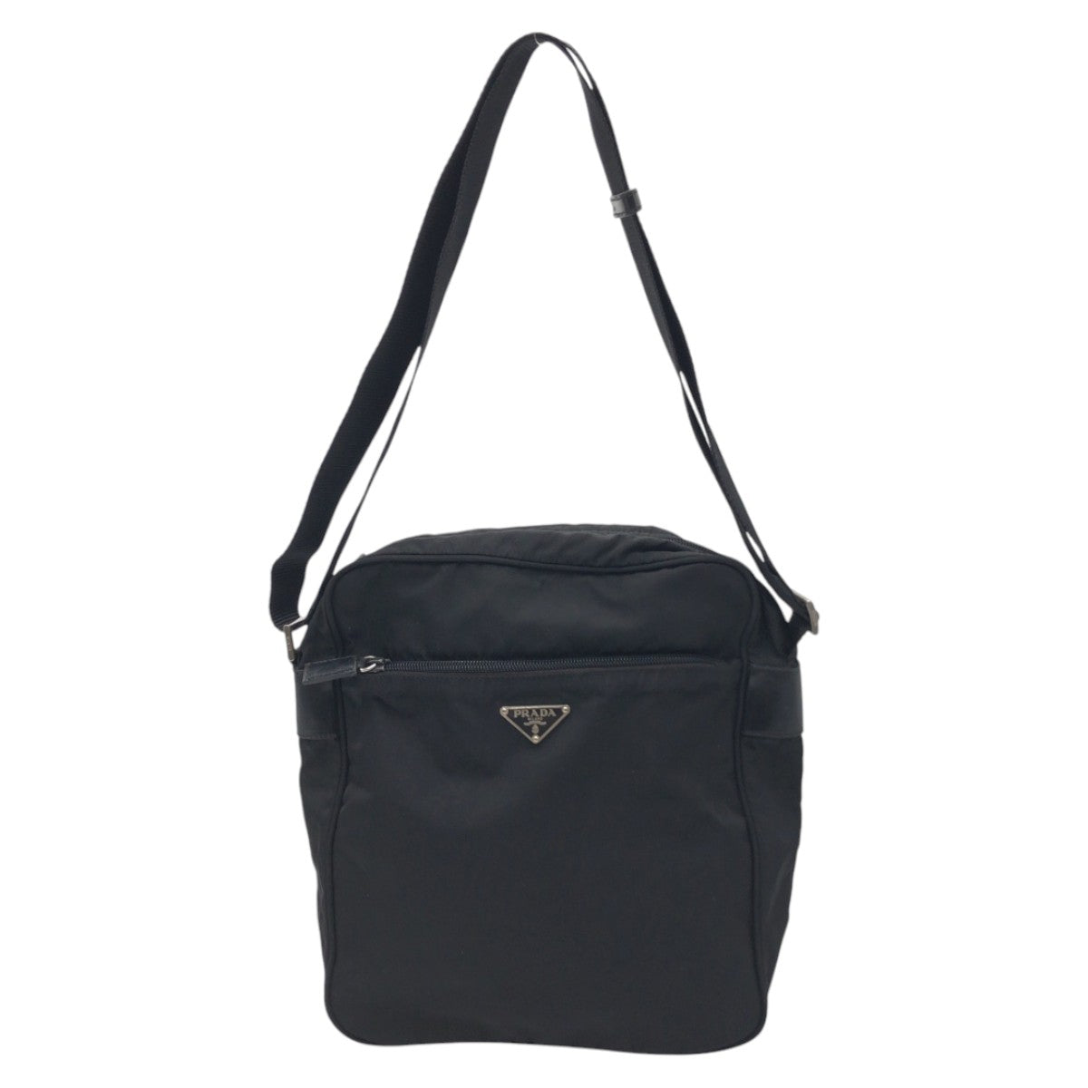 PRADA Shoulder Bag Nylon Black black Test Triangular logo