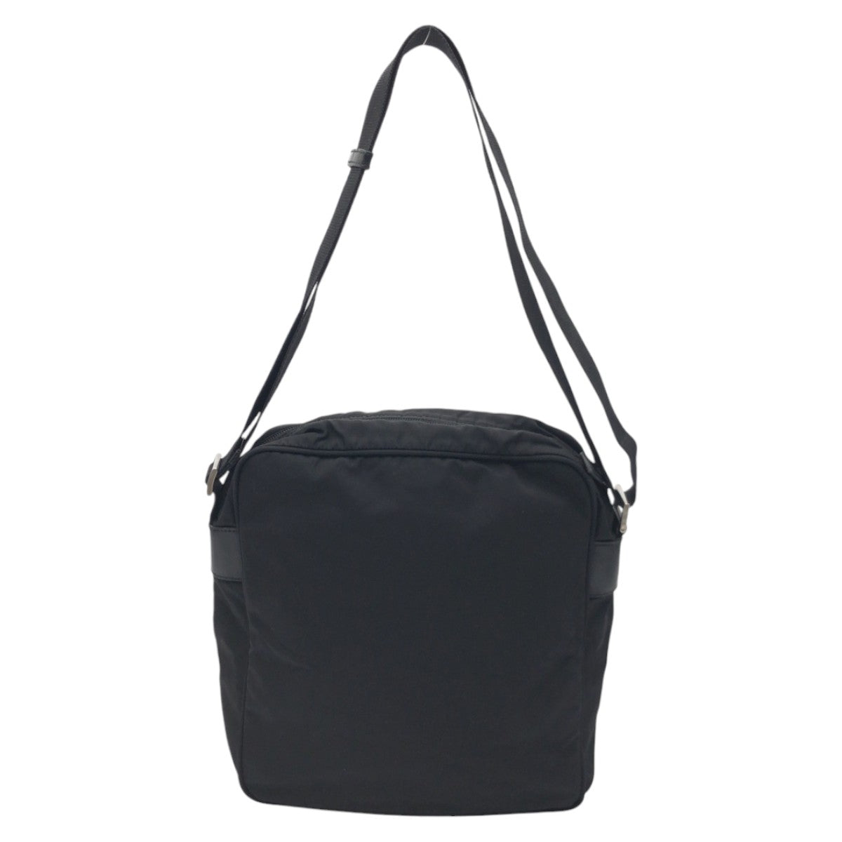 PRADA Shoulder Bag Nylon Black black Test Triangular logo