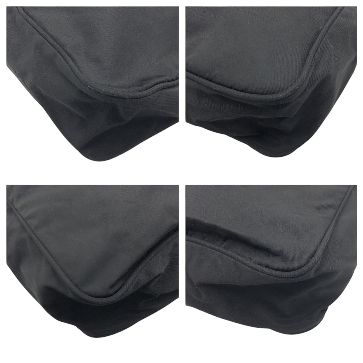 PRADA Shoulder Bag Nylon Black black Test Triangular logo