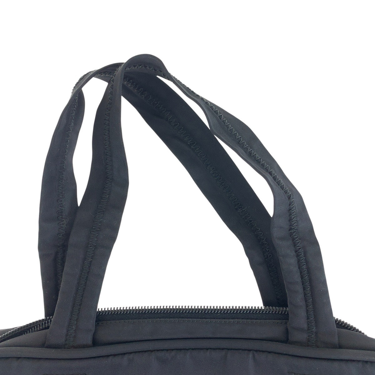 PRADA Tote Bag Nylon Black SilverMetal Test Triangle With logo