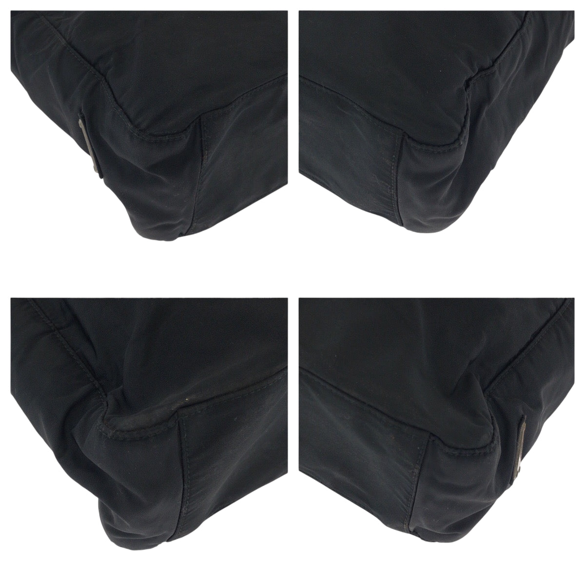PRADA Tote Bag Nylon Black SilverMetal Test
