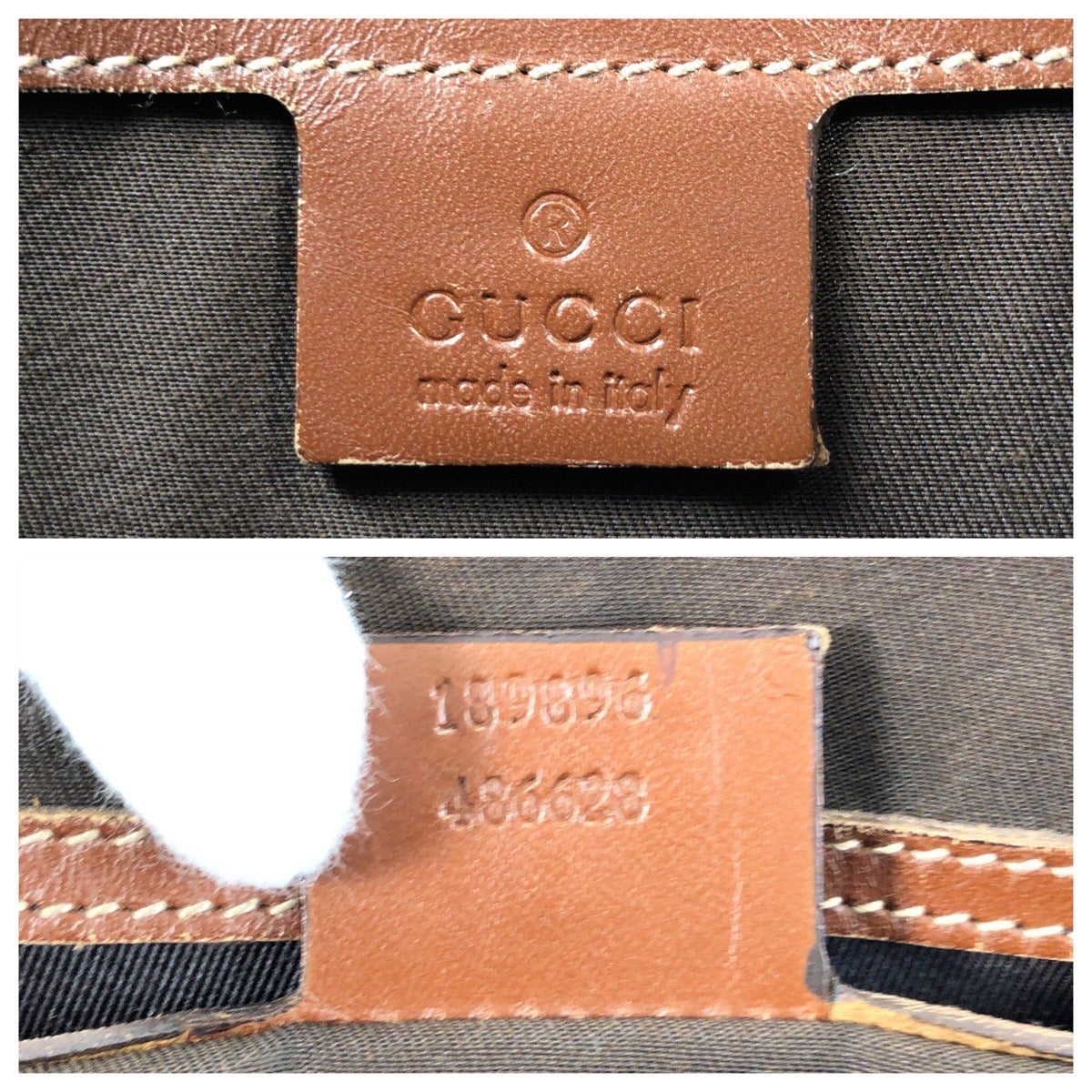GUCCI Tote Bag 189896 GG Supreme Canvas Beige Ivory Brown