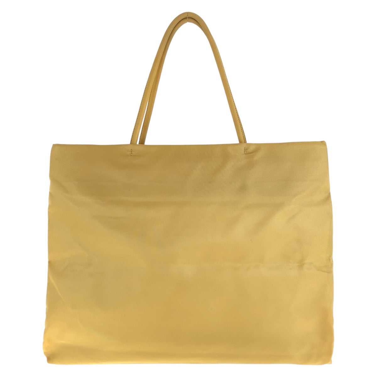 PRADA Tote Bag Nylon Yellow SilverMetal Test Triangle With logo