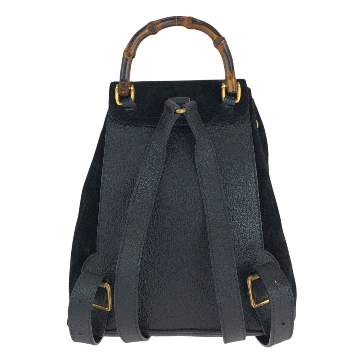 GUCCI Backpack 003 1705 Suede Black GoldMetal Bamboo