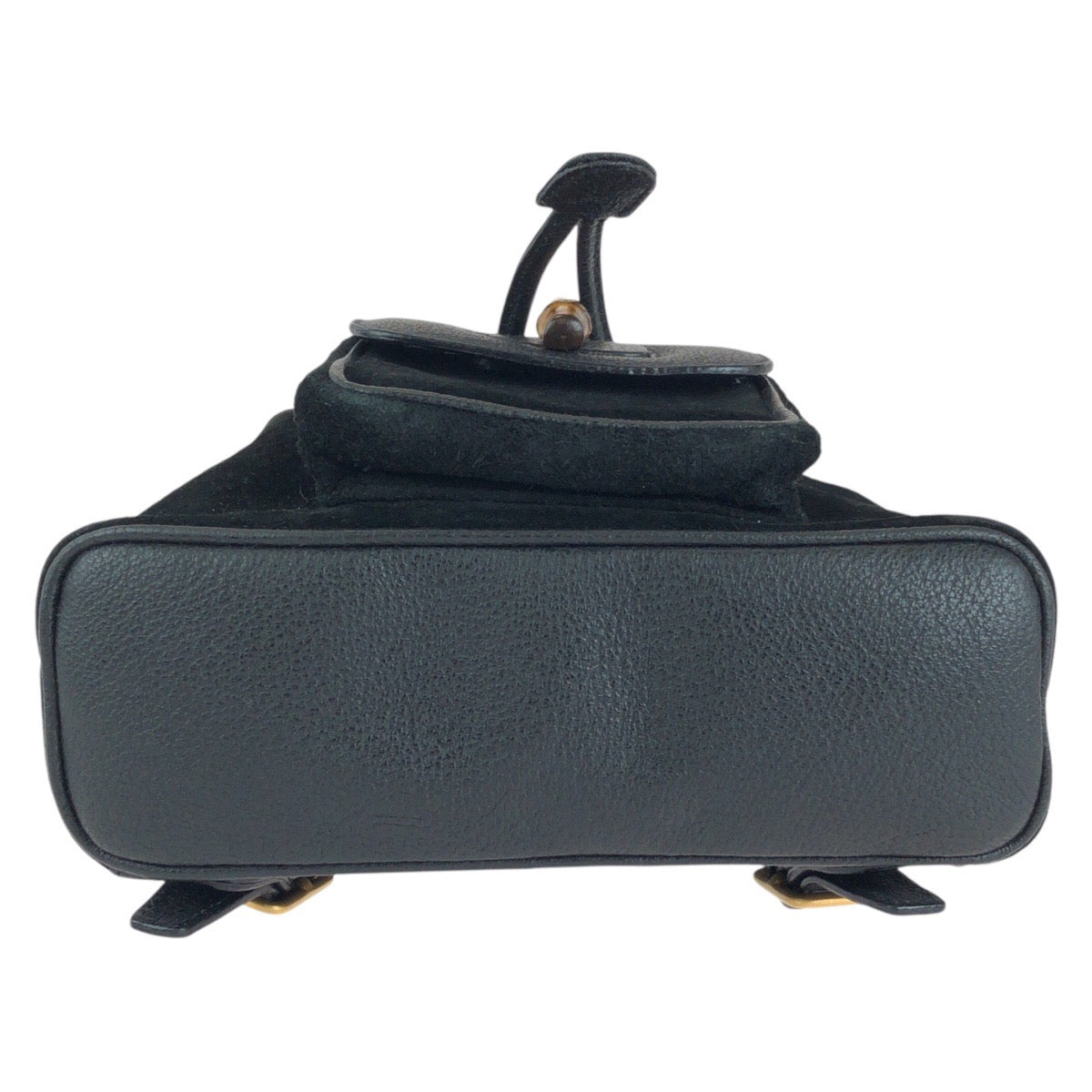 GUCCI Backpack 003 1705 Suede Black GoldMetal Bamboo