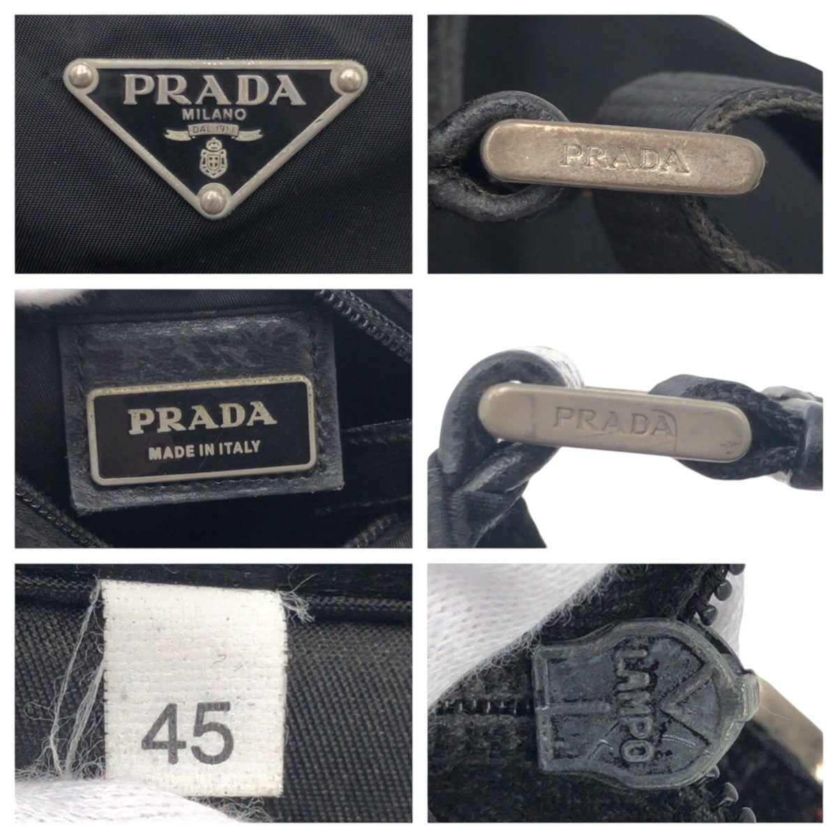 PRADA Shoulder Bag Nylon Black black Test Triangular logo