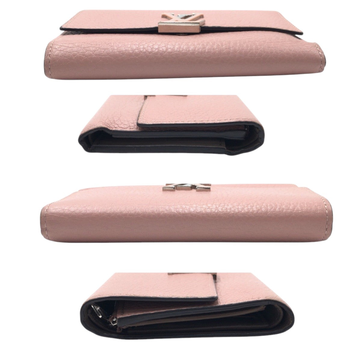 LOUIS VUITTON Tri-fold wallet M62156 leather pink Portefeuille Capsine